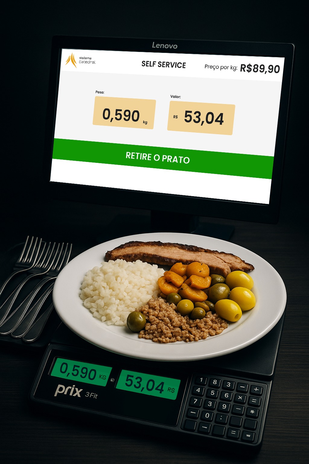 Sistema Peso Fácil em funcionamento